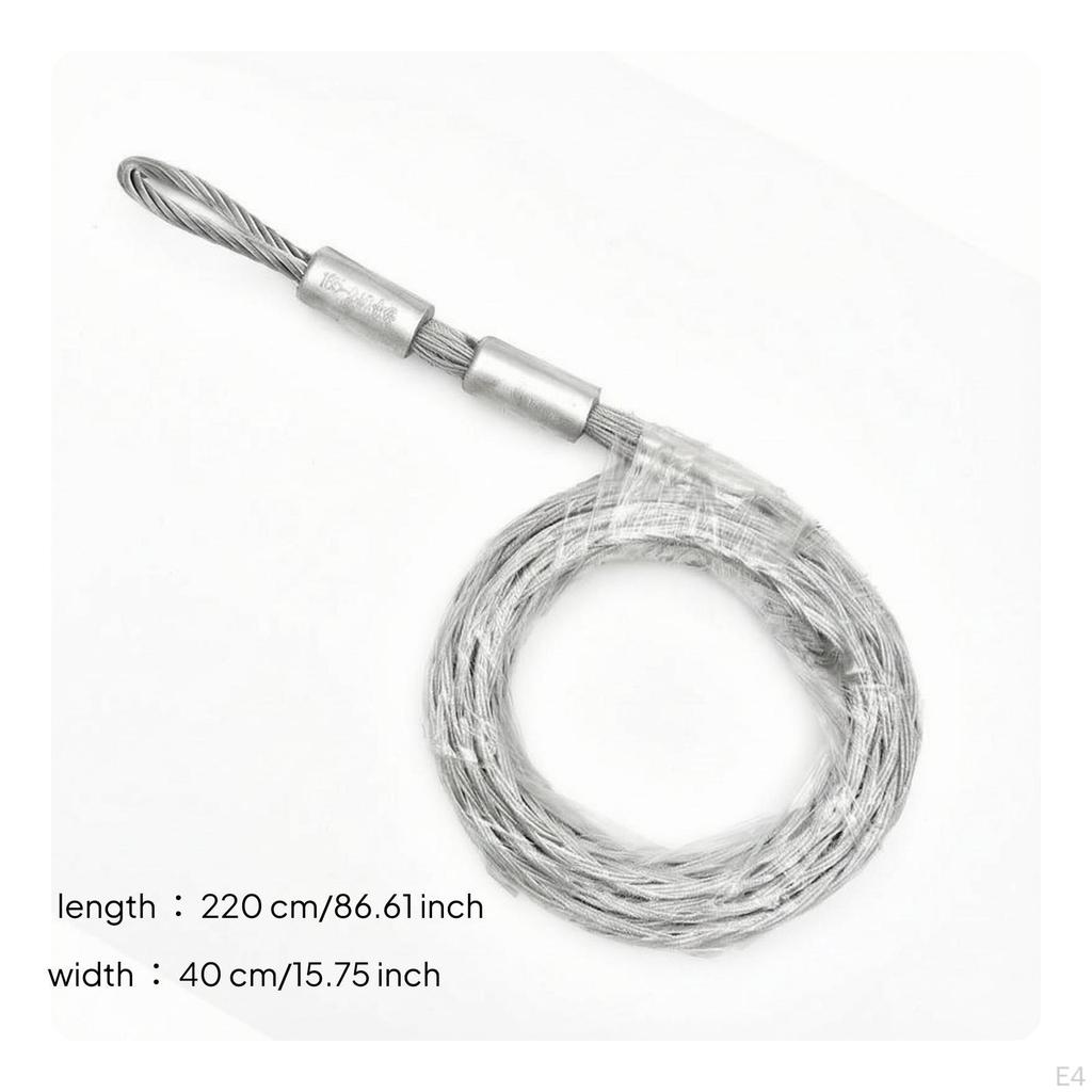 Steel Mesh Sleeve Flexible Cable Pulling Guarding Grip B