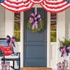 USA Wire Ribbon American Flag Ribbon for Wreaths, Memorials Day Creative Gifts