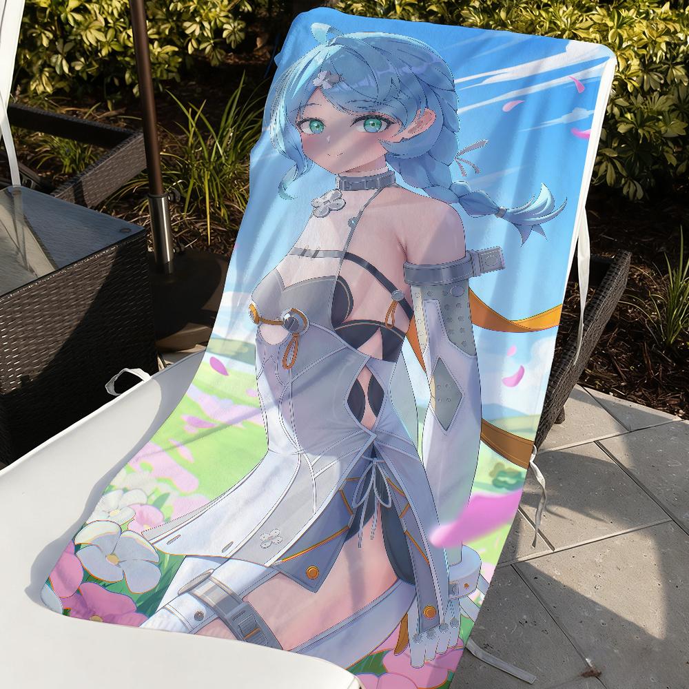 Game Seed Zenless Zone Zero Towel Sports Quick Dry Travel Camping Gear Sandproof Soft Light Large Beach Towel