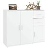 Vidaxl Cabinet, White, 91X29.5X75 Cm, Wood-Based Material