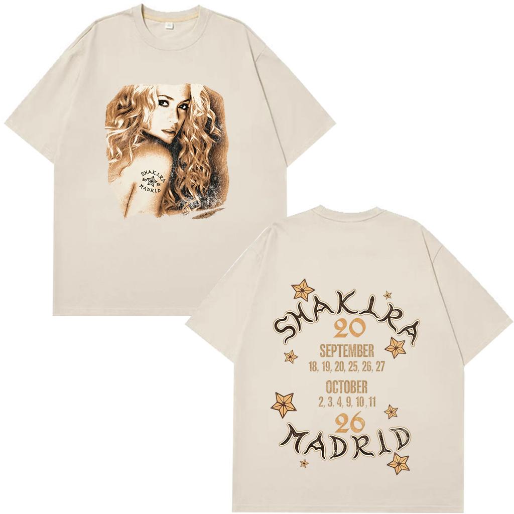 Shakira Las Mujeres Ya No Lloran 2026 Tour Print T-shirts Men Women Fashion T-shirts Casual Cotton Oversized Vintage T-shirts