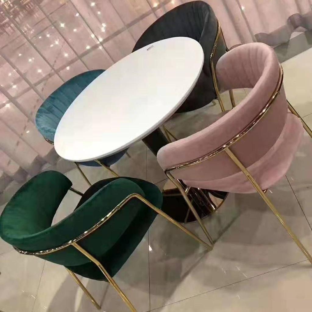 Nordic Light Luxury Modern Dining & Makeup Chair - Balcony, Milk Tea Shop, Nail Art, Simple Backrest Chair
