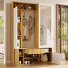 Hallway Wardrobe Cabinet MDF with Mirror, Shoe Cabinet, Hall Cabinet, Entrance Wardrobe, Closet with Clothes Rail, Hooks, Hallway Furniture