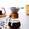 Hitzebeständige Glas-Handbrühkaffeekanne Hohes Borosilikat-Teilgeschirr mit Filter-Kaffeegeschirr-Set Brühen