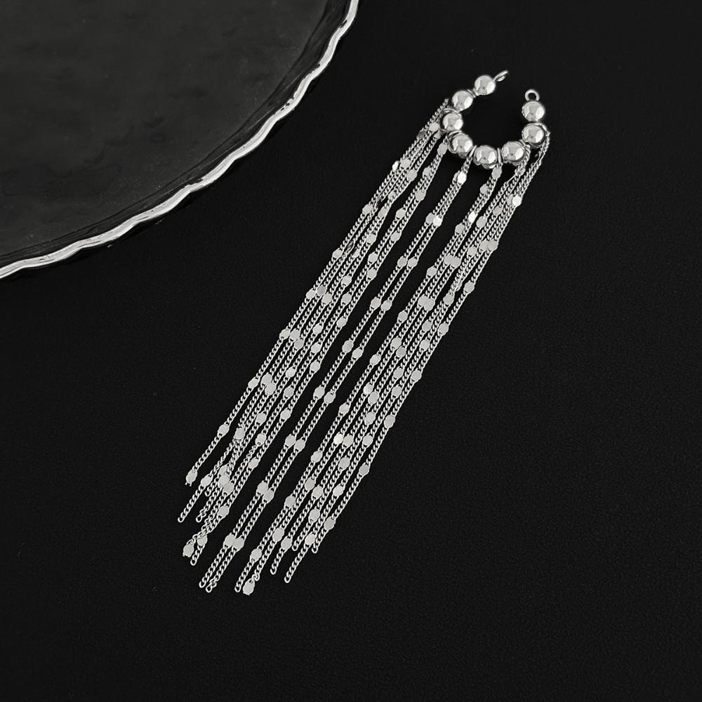 Zinc Zinc Alloy Tassel Ear Clip Long Chain No Piercing Earrings Personality C-shaped Ear Clip Gift
