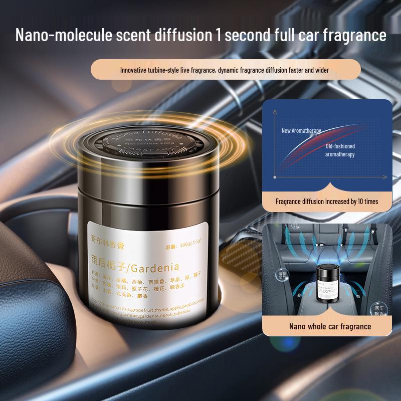 Gardenia Car Air Freshener: 2024 Long-Lasting Solid Perfume Ornament for Car Interiors