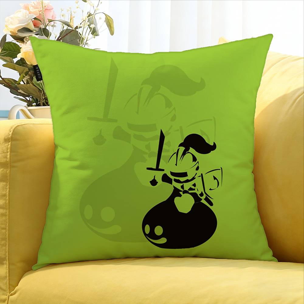 Cartoon Slime Dragon Quest World Various Sizes Square Pillow Case For Car Home Bedchamber Decor