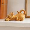 Decorative Resin Figurine for Coffee Shop Stretching Kitten Figurine, Cat Statue, Cute Animal Ornament, Sculpture Office Compact Desktop Decoration