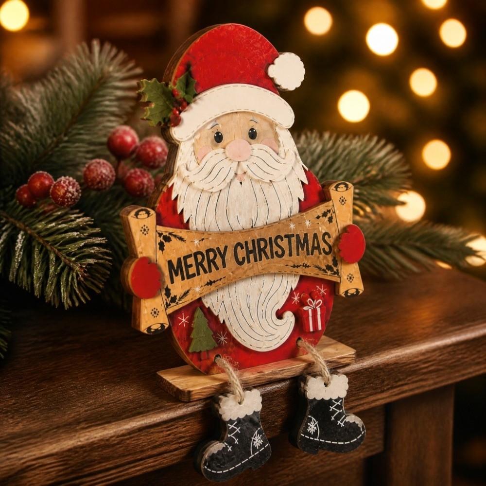 2D Flat Holiday Party Decorations Lightweight Solid Wood Wall Hanging Decor Home Decor