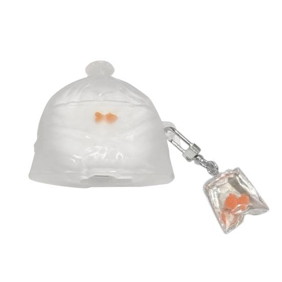 Creative Goldfish Earphone Case for PVC Cover Shockproof AirPods Transparent Scratch-Resistant Earphone Shell Cover  Gift for Airpods 4 Fish