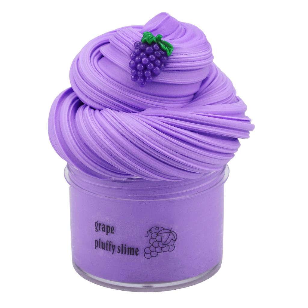 70ml Fruit Cake Slime Kit Fluffy Floam Kid Modeling Slime Clay Toy Polymer Safe Cotton Biscuit Slime