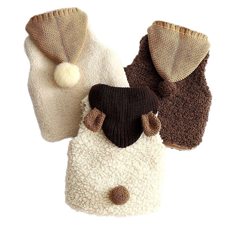 Thickened Cute Lambswool Vest for Infants, Unisex, Ages 1-3, Perfect for Autumn and Winter.