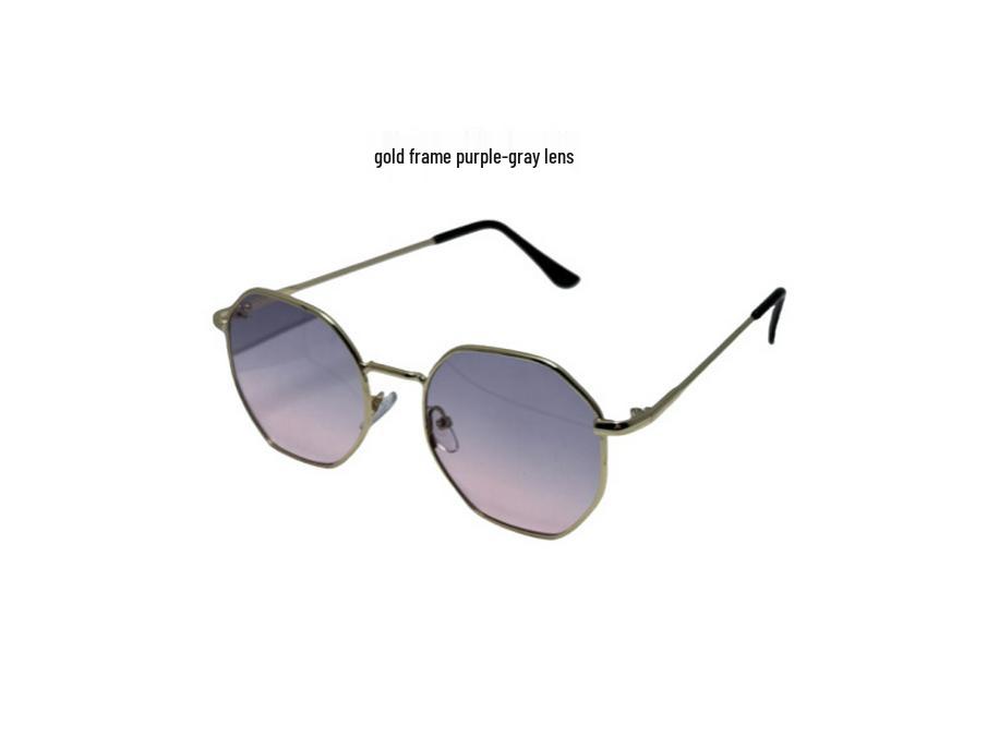 2025 High-End Unisex Metal Polygon Anti-UV Sunglasses