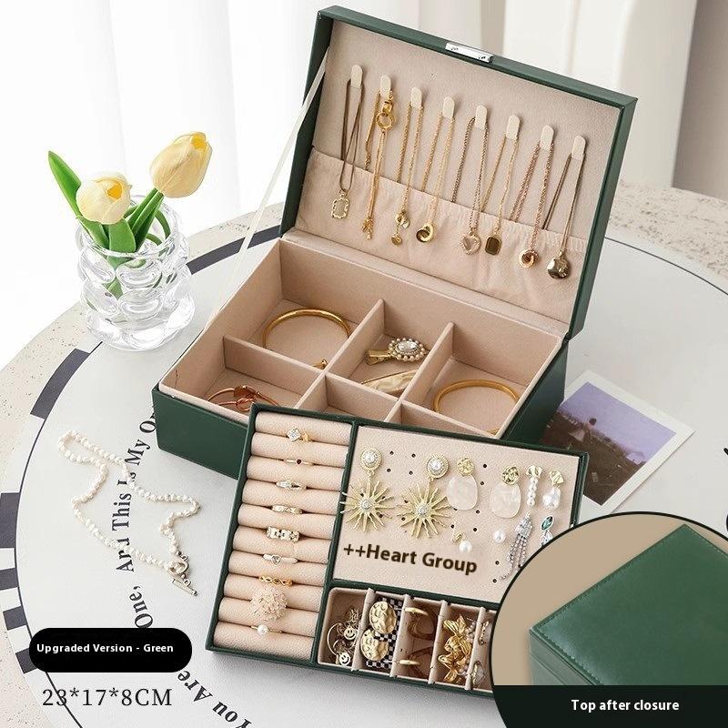 Jewelry Storage Box Multi-layer High-end Gold Hand Jewelry Bracelet Necklace Earrings Earrings Earrings Ring Jewelry Box Large