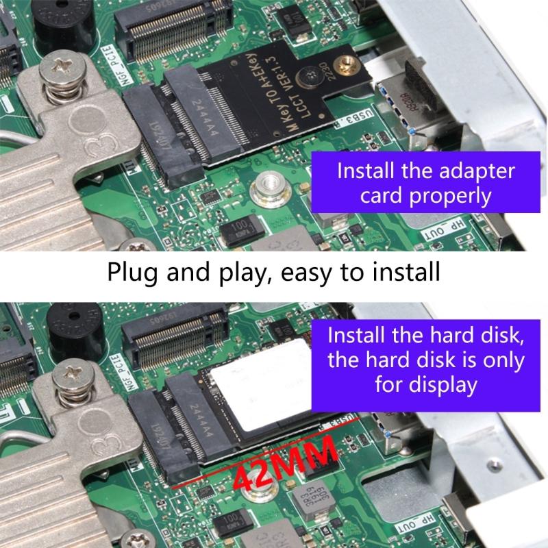 M.2 A+E NVMe SSDs to PCIExpress4.0 Host Controller Expansion Card, Supports 2242 NVME SSDs