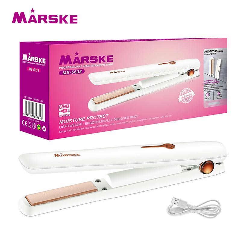 Two-in-One Hair Straightener & Curler: Damage-Free Styling Tool 35W белый