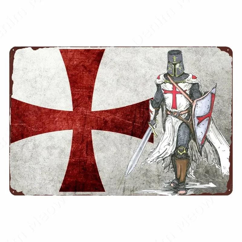 

The Crusaders Vintage Metal Tin Sign, Bar, Club, Cafe, Home, Bedroom, Wall Decoration, Cruciata Art Poster, Catholicism Plaqu 20x30cm