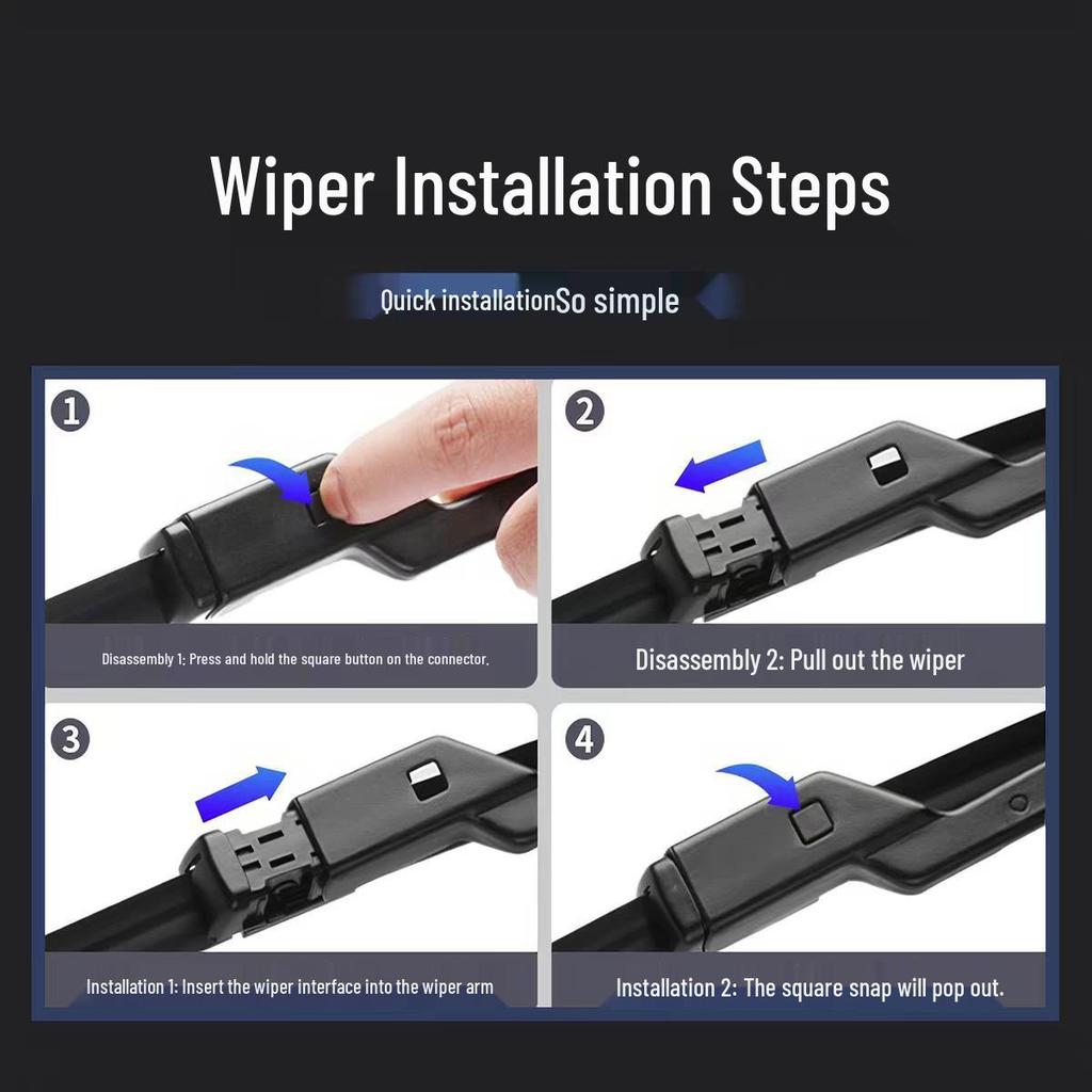 Li Auto L9 2022 Model Frameless Wiper Blade with Rubber Strip - Max Car Pro, Free Shipping
