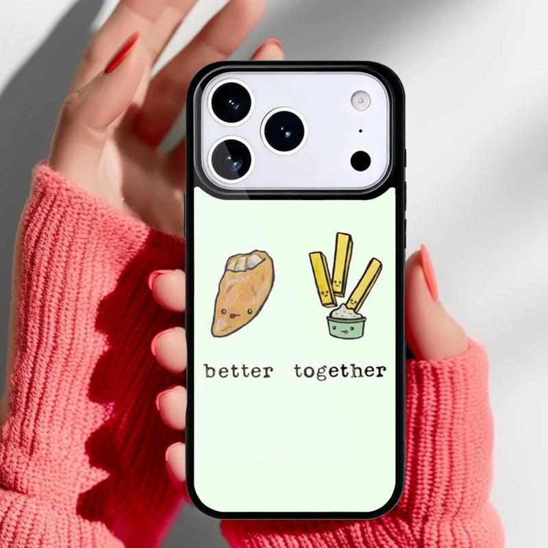 Cute Funny Food Phone Case for iPhone 17 16 15 14 13 Pro Max Back Cover for 12 11 Pro Coque