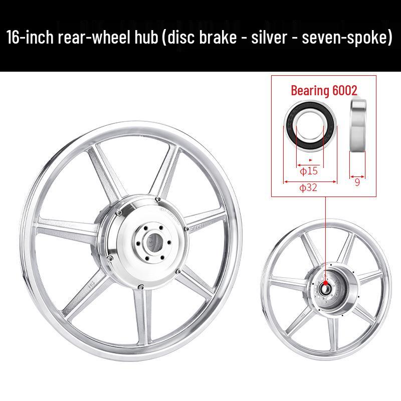 Electric Bicycle Wheel Hub Motor with 12/14/16-inch Aluminum Alloy Disc Brake, Folding Front and Rear Drive