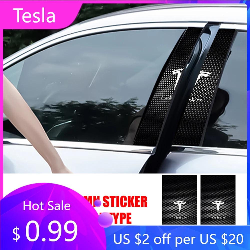 Samolepka na auto 2025 Nová Tesla Střední sloupek Ochrana proti poškrábání Dekorativní nálepky Pro Tesla Model 3 Model S X Model Y R