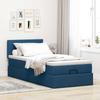 Bed Frame with Mattress - Maison Exclusive - 90x200 Cm - Blue Fabric - Integrated LED