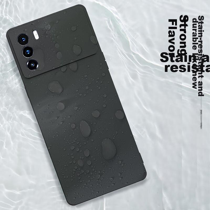 HotFire Phone Case for OPPO K9 Pro, OPPO K9 Pro Protective Cover, Full Lens Protection Upgraded Frosted Anti-Drop Silicone Soft Case - Midnight Black