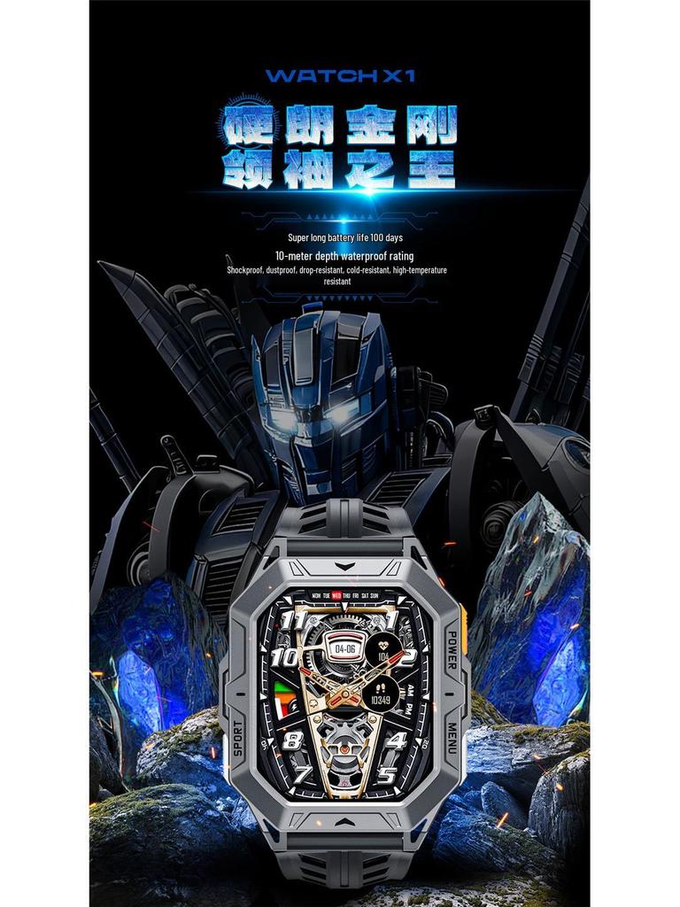 X1PRO Smartwatch: Bluetooth Call, Voice Assistant, Barometer, Pedometer, Compass, GPS, Sports Watch