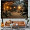 Ghostly Dark Castle Dungeon Background - Polyester Fiber Photography Background for Halloween, Parties and Eventszyc