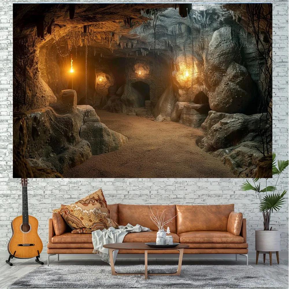 Ghostly Dark Castle Dungeon Background - Polyester Fiber Photography Background for Halloween, Parties and Eventszyc