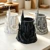 Fantasy Desk Decor Castle Shape Pen Holder, 3D Printed Organizer for Pens, Pencils, Holder Makeup Brushes, Decorative Pencil Storage Cup Home Office