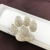 [Vintage Dog Paw Brooch] ESSHPULE Vintage Baroque Style Rhinestone Dog Paw Brooch Pin | Cute Paw Design with Sparkling Accents, Zinc Alloy, Perfect Fo