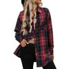 Women's 2025 Autumn Retro Plaid Long Sleeve Shirt – Versatile, Elegant Hong Kong Style Outerwear
