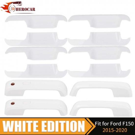 Door Handles & BOWL COVERS For 2015- FORD F150 Crew 4DR Z1 YZ OXFORD WHITE