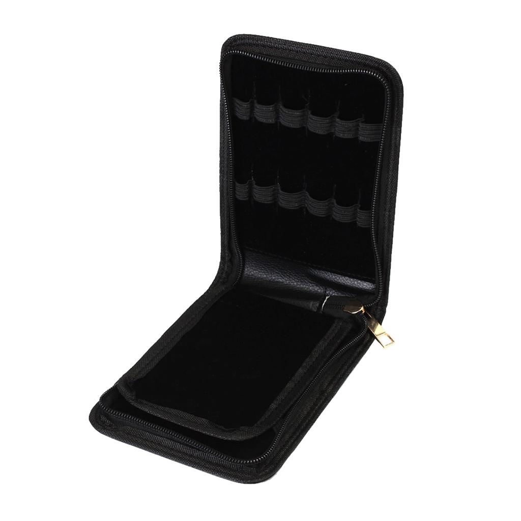 Black/ pocket of pen Storage Holder Bag Cases for 12 Pens - Black, *12.3*2cm