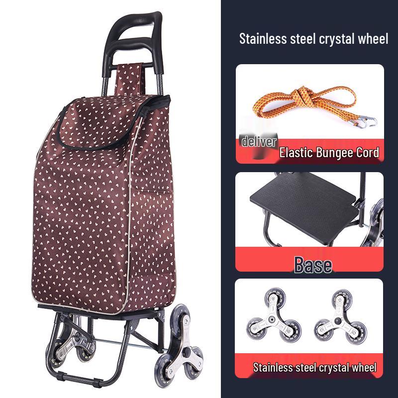 Compact Folding Shopping Cart and Trolley for Groceries and Luggage