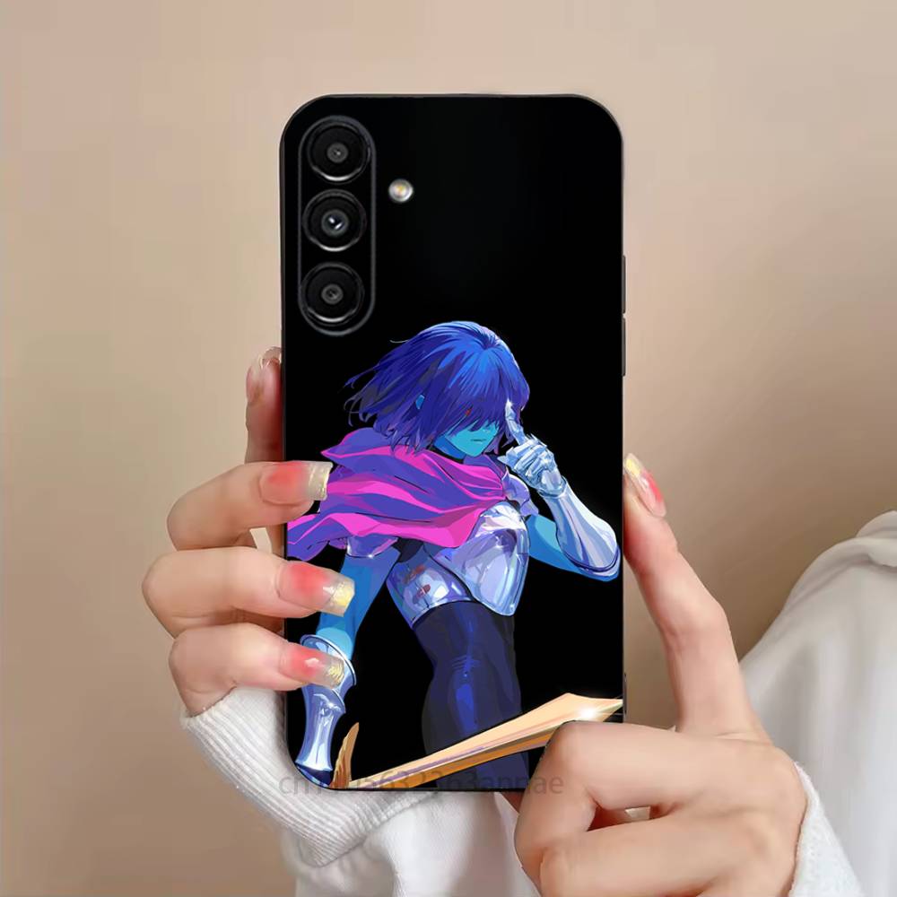 D-DeltaruneS Kris Phone Case For Samsung S25,24,23,22,21,S20,Ultra,Plus,FE Black Soft Cover