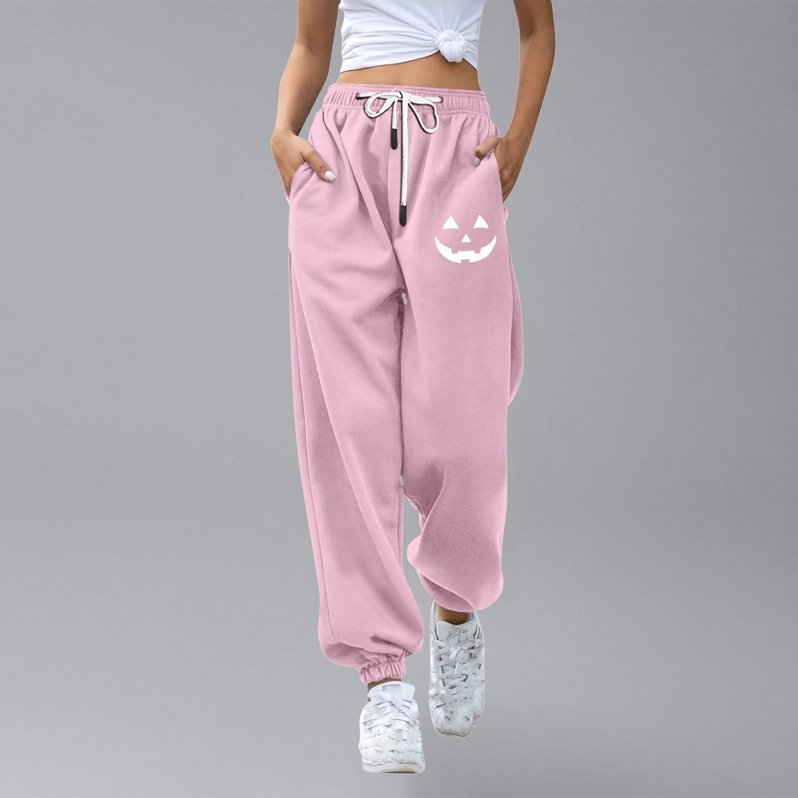

Kids Sport Halloween Day Printed Gradient Drawstring Pocket Casual Sweatpants Pants 140 рожевий
