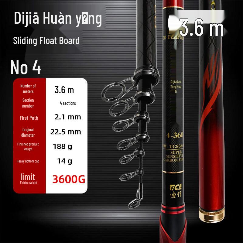TICA Phantom Sliding Float Carbon Rock Fishing Rod