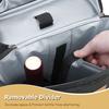 Leakproof Bottle Wine Carrier Bag Top Zip Closure Front Pocket Insulated Wine Carrier Bag Shoulder Strap Carry Handles