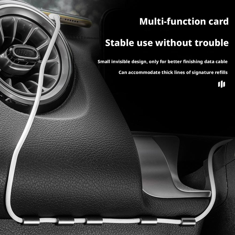 6/12pcs Car Data Cable Fixing Clip Navigation Car Charging Clip Cable Multifunctional Clip, And Organizing Truck Storage J3K7