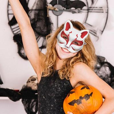 Unpainted Car Masque Paintable Blank Masques Half Face Cover Craft Masque Costume Accessories For Halloween Carnival Costume