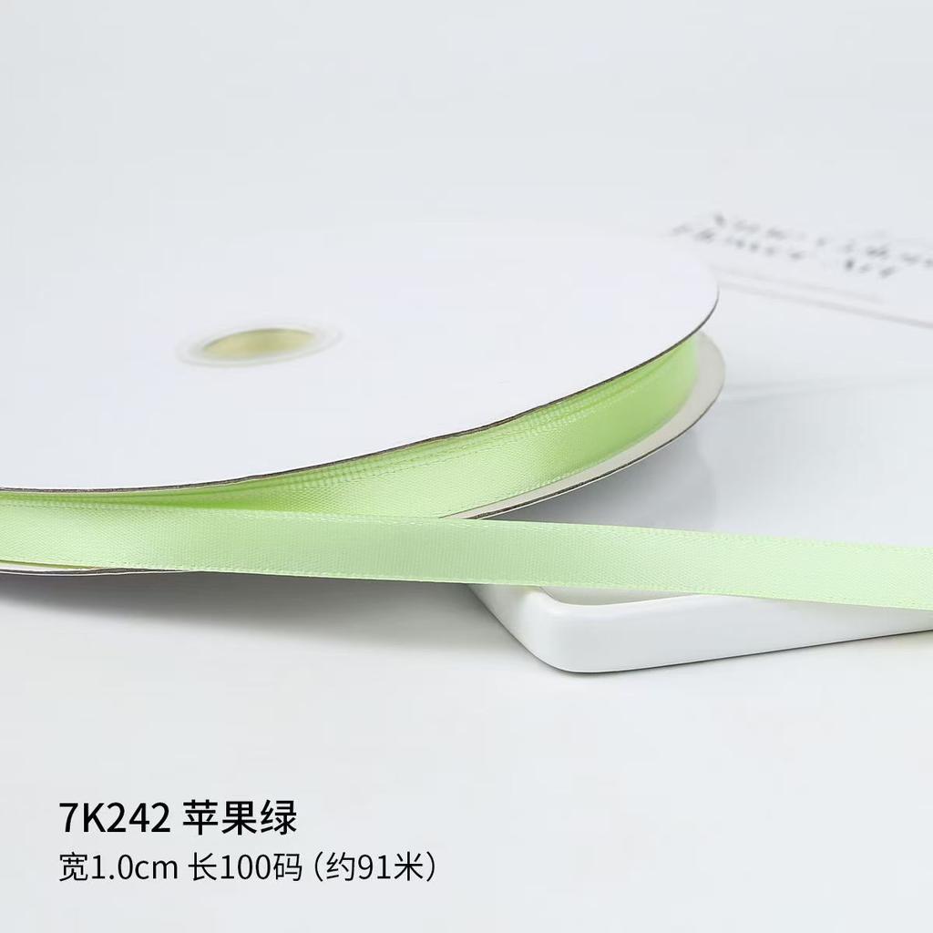 Luxury 1cm Gift Polyester Satin Ribbon Gift Wrapping Decorative Ribbon Festive Ribbon 100Yards
