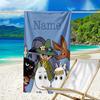 Custom Name Ultrasoft Beach Towel With Moomin Themeideal For Pool Camping Diving Perfect Travel Essential Vibrant Beach Towel