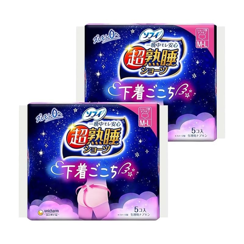 

[Bulk purchase] Sophie Super deep sleep shorts Especially for night use ML 10 pieces (5 pieces x 2) (Sanitary products napkin)