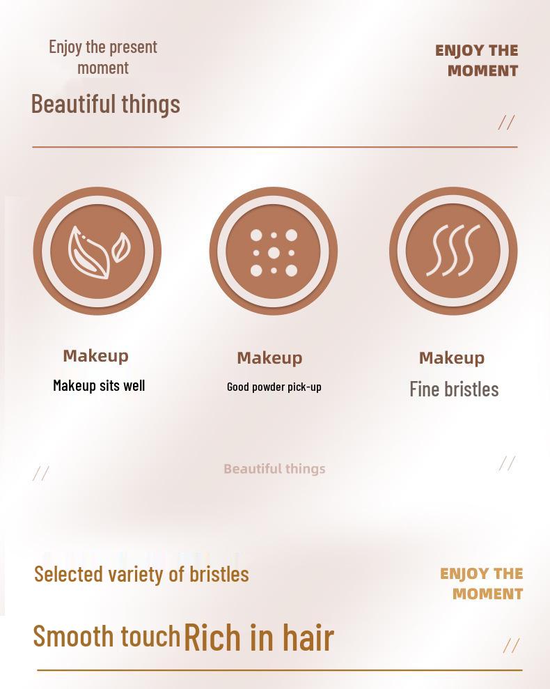 Natural Animal Hair Makeup Brush Set - Full Collection