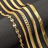 Fashion High Quality Silver Gold Plated Necklace Snake Blade Chain Necklace for  Man Woman Jewelry