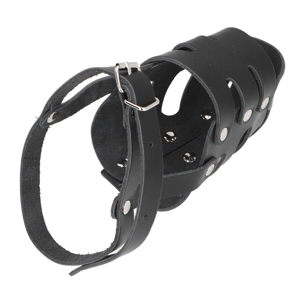 Dog Muzzle Anti Biting Chewing Breathable Adjustable Reinforced Easy To Use Dog Cage Mouth Cover for