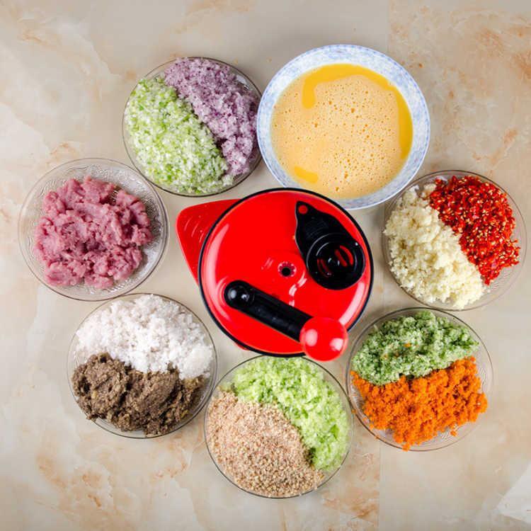 Manual Meat Grinder & Vegetable Chopper - Hand-Crank Dumpling Filling Mixer