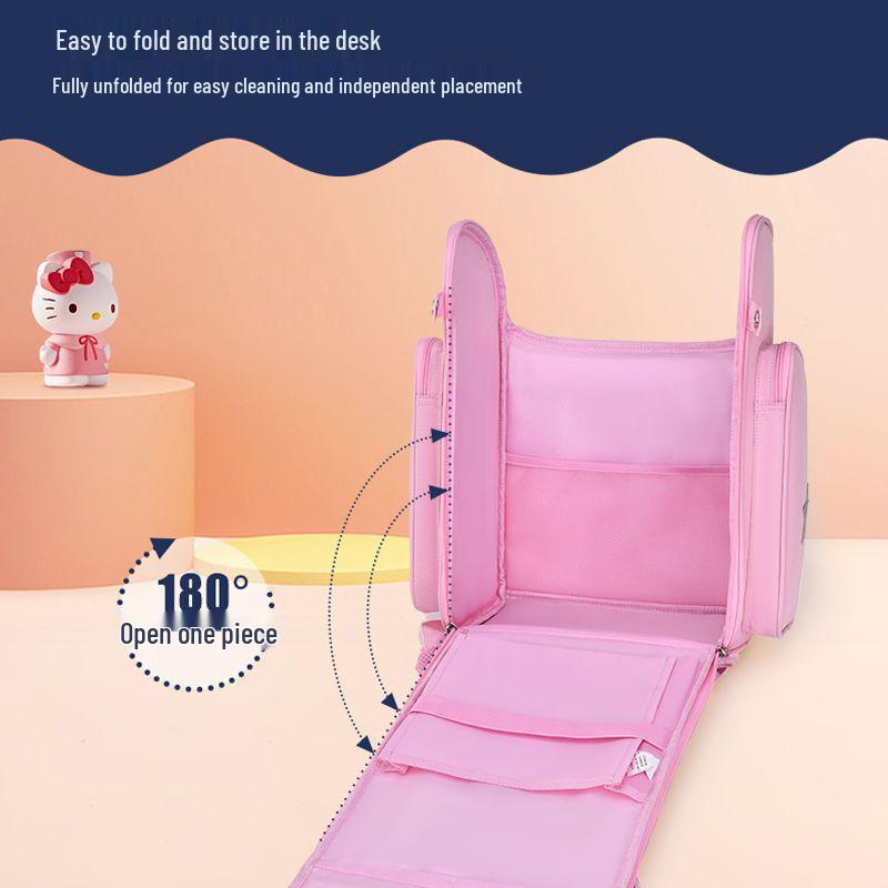 Hello Kitty Rucksack: Leicht, Großes Fassungsvermögen, Lastreduzierend, Rückenschonend für Mädchen der 1. bis 6. Klasse